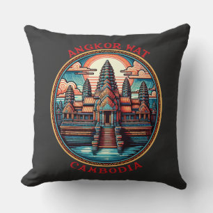 Coussin Angkor Vat, Cambodge
