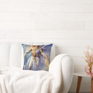 Coussin Angle De Protection En Aquarelle Bleu