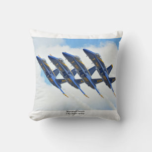 Coussin Angles bleus