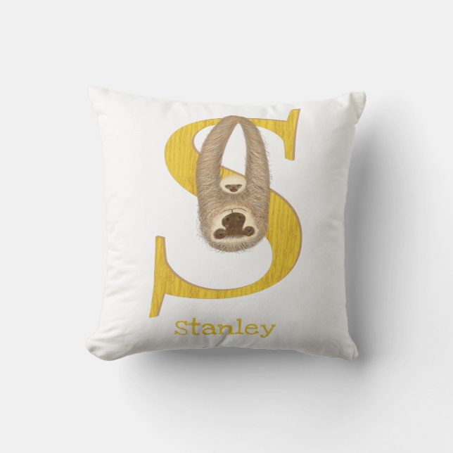 Coussin Animal ABC S is for sloth cushion (Recto)