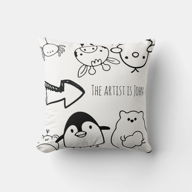 Coussin animal couleur et câlin (Recto)