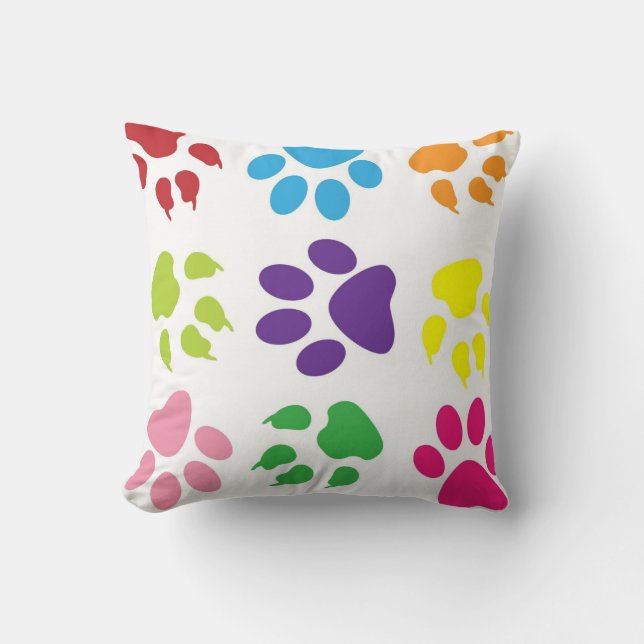 Coussin Animal décoratif animal Empreinte de patte chien c (Recto)