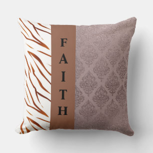 Coussin animal/Rose Taupe Damask