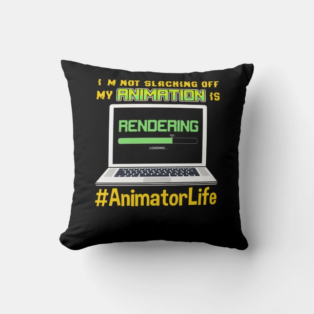Coussin Animateur Programmeur de rendu de l'animateur Anim (Recto)