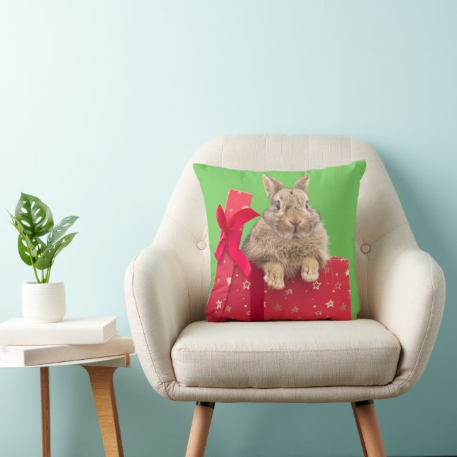 Coussin Animaux de bébés cutest | Bunny vacances de Noël