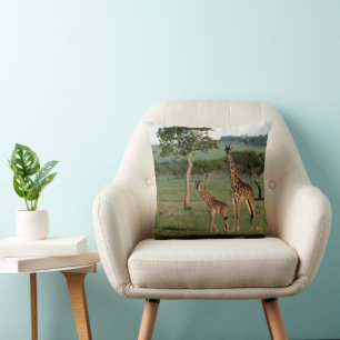 Coussin Animaux de bébés cutest Giraffe Calf & Mama