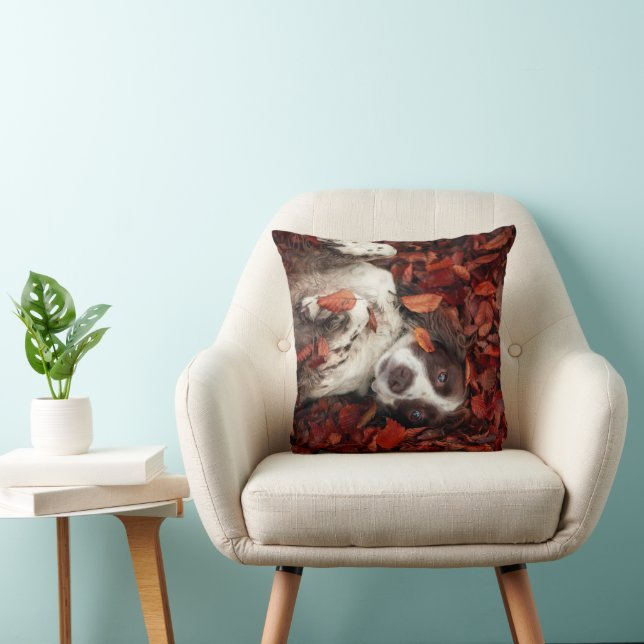 Coussin Animaux de bébés cutest | L'espagnol dans les feui (Chaise)