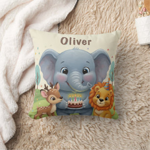 Coussin Animaux de contes de la forêt personnalisés pour u