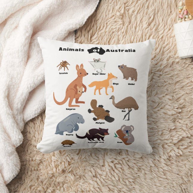 Coussin Animaux de l'Australie faune australienne (Couverture)