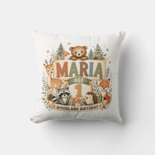 Coussin Animaux de Naissance Personnalisés en Bois avec No