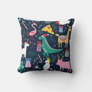 Coussin Animaux De Noël, Design Sans Fil.
