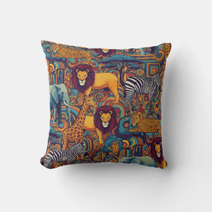 COUSSIN ANIMAUX DE SAFARI AFRICAIN