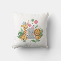 Animaux de safari aquarelle mignons pour l'anniver