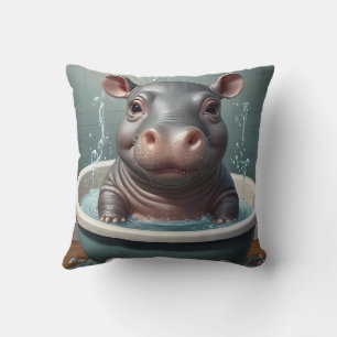 Coussin Animaux prenant un bain amusant