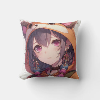 Coussin Anime fille jeter coussin, mignonette thème anime 