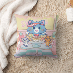 Coussin Anime Tom, Jerry et Tuffy Dessert Parlor