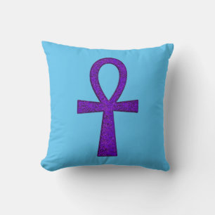 Coussin Ankh violet