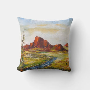 Coussin Ann Hayes Peinture Red Rock Canyan