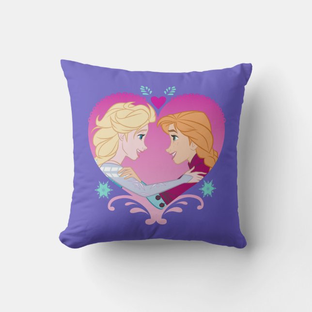 Coussin Anna et Elsa| Bond solide (Recto)