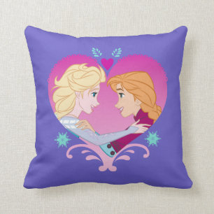 Coussin Anna et Elsa Bond solide