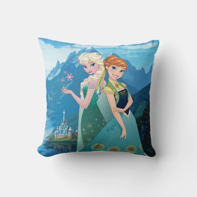 Coussin Anna et Elsa| Ma soeur m'aime (Recto)