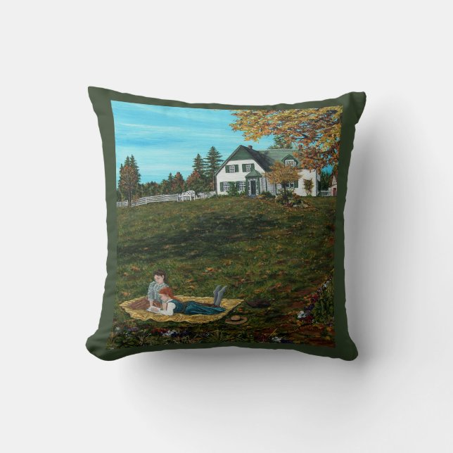 Coussin Anne de carreau vert " de spiritueux analogues" de (Recto)