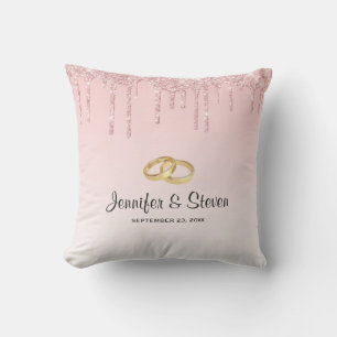 Coussin Anneaux Mariages modernes et Parties scintillant à