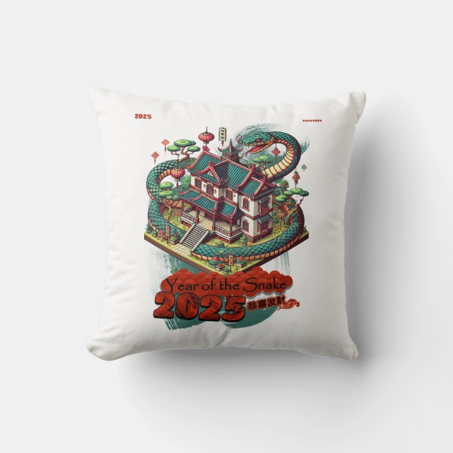 Coussin Année du serpent : Nouvel An chinois 2025 #01 (Recto)