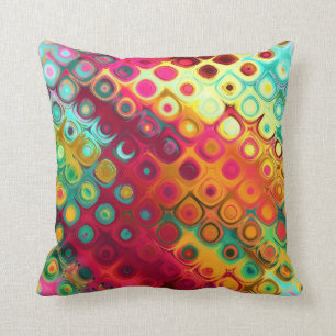 Coussin années '60 psychodelic