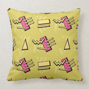 Coussin Années 80 rétro ! (Rose et or chaud)