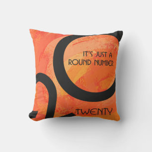 Coussin Anniversaire de la décennie orange
