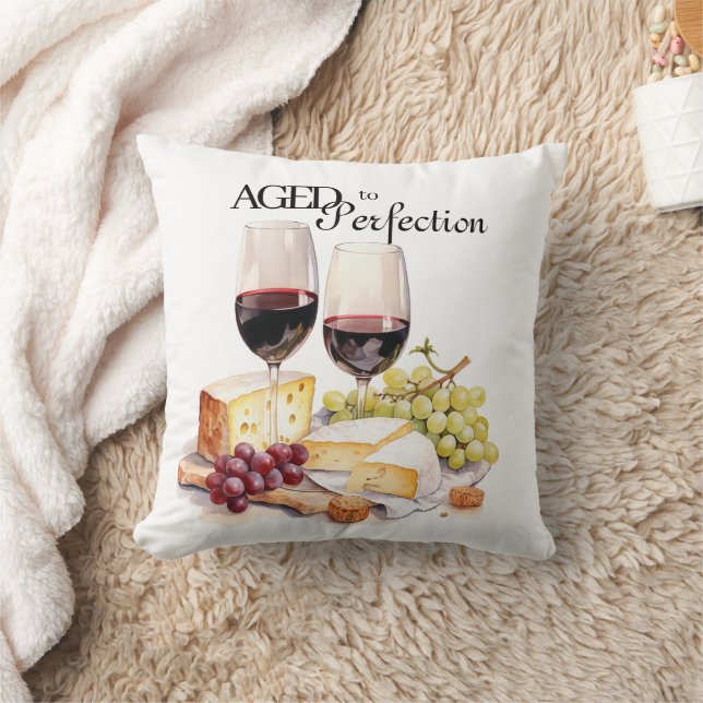 Coussin Anniversaire de la perfection Vin et fromage (Couverture)