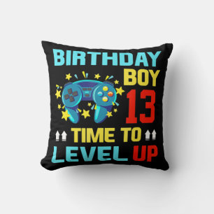 Coussin Anniversaire Garçon 13 13 Ans Jeux Vidéos Cadeaux
