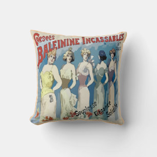 Coussin Annonces Corsets vintages