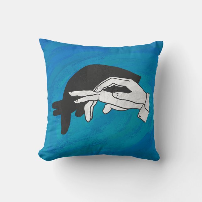 Coussin Anteille Ombre Sur Bleu (Recto)