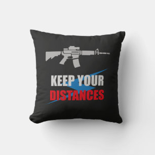 Coussin Anti Social Rifle Humor