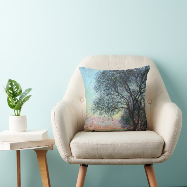 Coussin Antibes le matin par Claude Monet (Chaise)