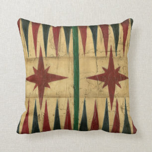 Coussin Antique Backgammon Game Board par Ethan Harper