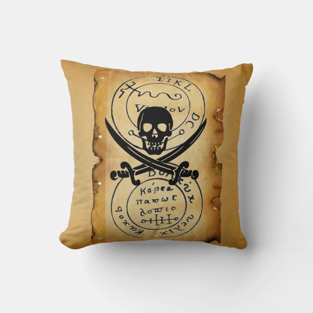 COUSSIN ANTIQUE TALISMAN / PIRATES CARTE DU TRÉSOR (Recto)