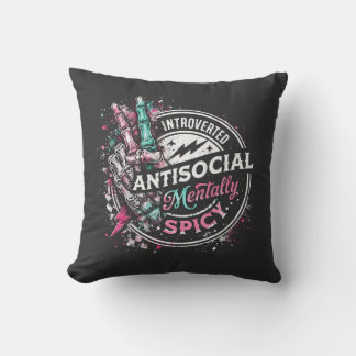 Coussin Antisocial Introverti et Mentalement Épicé
