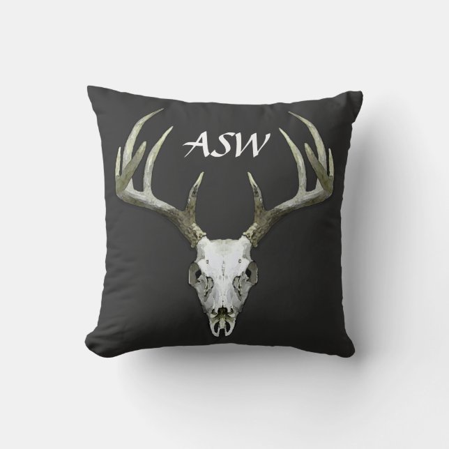 Coussin Antlers du crâne des cerfs (Recto)