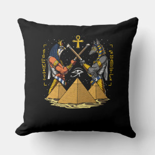 Coussin Anubis Égyptien Dieu Ra Ankh OEil De Horus Pyramid