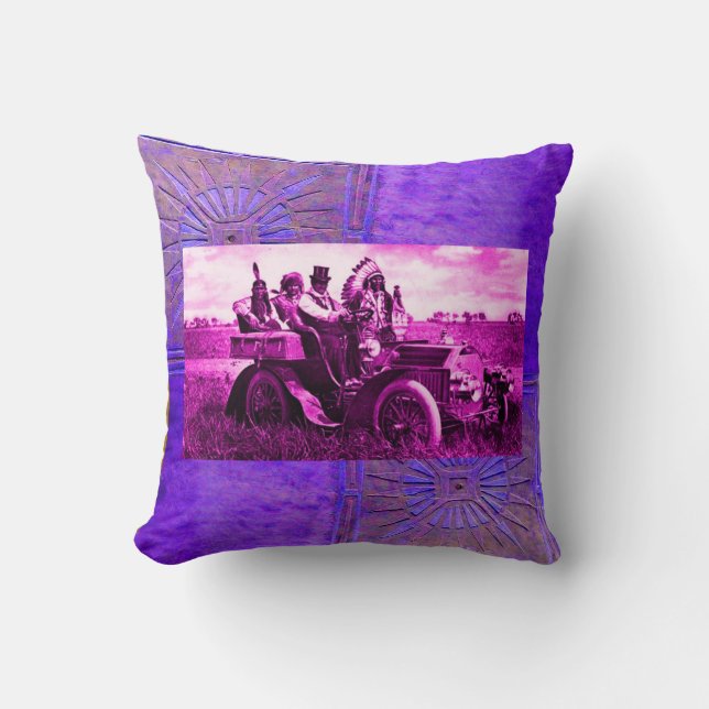 COUSSIN APACHES ET GERONIMO CONDUISANT UNE VOITURE À MOTEU (Recto)