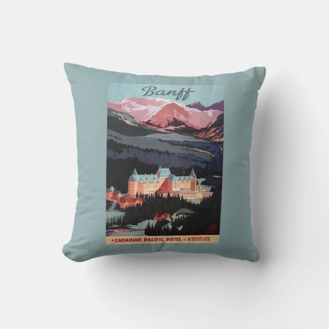 Coussin Aperçu de l'affiche de Fairmont Banff Springs (Recto)