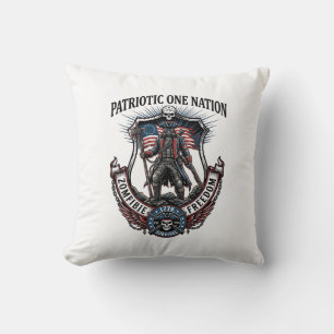 Coussin Apocalypse de Zombies Guerrier Patriotique Fou Rou