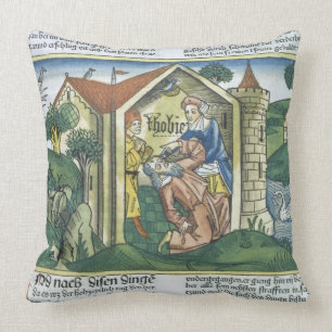 Coussin Apocryphes : Tobit est aveuglé par les crottes du
