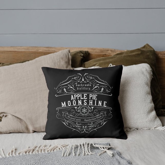 Coussin Appalachia Moonshine Étiquette (Créateur téléchargé)
