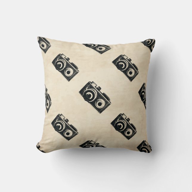 Coussin Appareils-photo vintages (Recto)