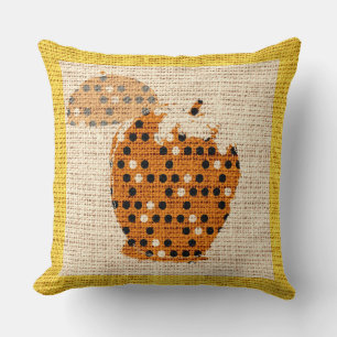 Coussin Apple Fine Art sur Burlap Linen Jute