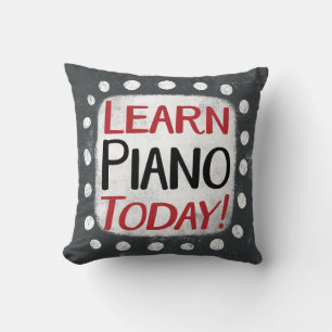 Coussin Apprendre Le Piano Aujourd'Hui Jeter L'Oreiller
